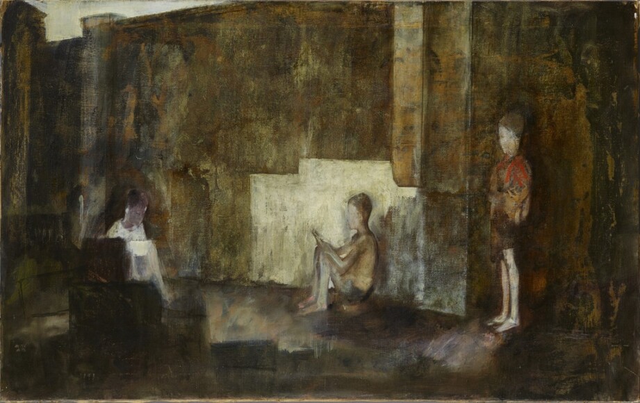 Sughi, Alberto , l'attesa, 1957, olio su tela, VAF 2503, Roverto, Mart