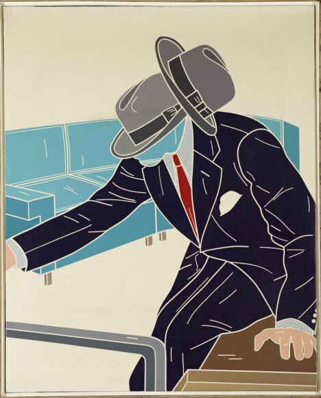 Tadini, Emilio , l'uomo dell'organizzazione , 1968, acrilico su tela , VAF 2142, Roverto, Mart