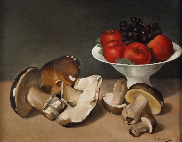 Trombadori, Francesco , Natura morta con funghi, anni '30, olio su tela, VAF 2485, Roverto, Mart