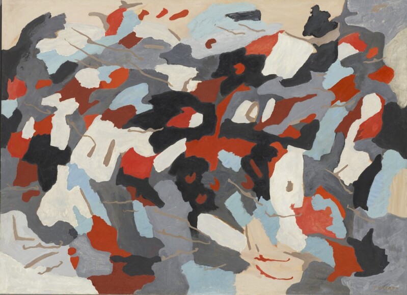 Turcato, Giulio , Il deserto che si spacca, 1957, olio su tela, VAF 519, Roverto, Mart