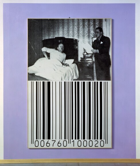 Vaccari, Franco , Depero legge una poesia a Marinetti , 1989, Fotografie auf Leinwand, VAF 537, Roverto, Mart