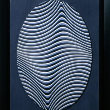 Villa, Giorgio , campo tensionale , 1970, collage - tessuto elastico, VAF 1325, Rov. A 1 sotto