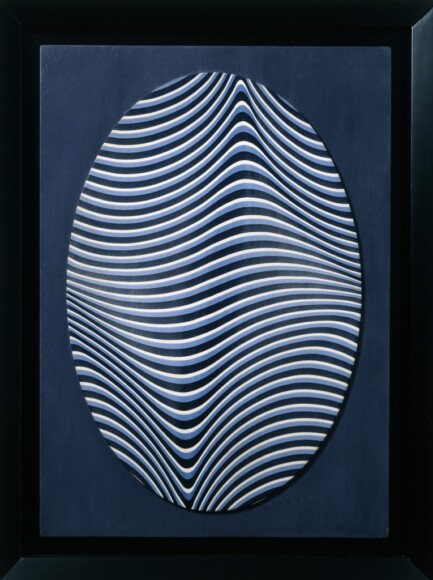 Villa, Giorgio , campo tensionale , 1970, collage - tessuto elastico, VAF 1325, Rov. A 1 sotto