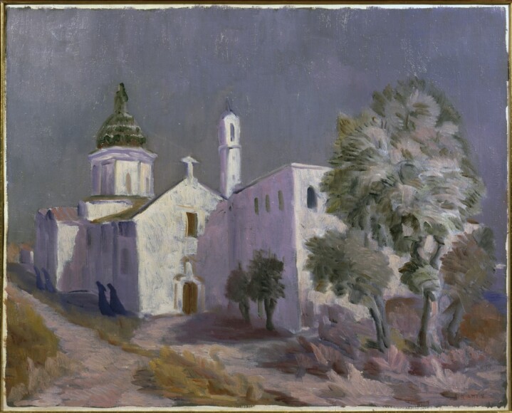 Viviani, Vittorio , Il convento, 1968, olio su tela, VAF 1000, Rov. A 3 sopra