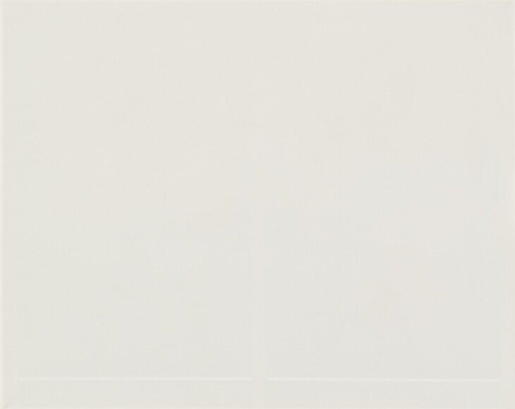 Zappettini, Gianfranco , luce bianca su tre linee orizzontali n. 59, 1973, acrilico su tela, VAF 1598, Roverto, Mart